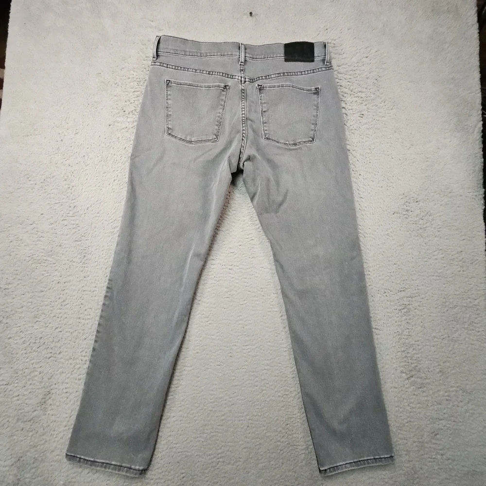 Mott Bow Jeans Mens 34x30 Slim Stone Gray Minimalist Preppy Ultra Soft Stretch